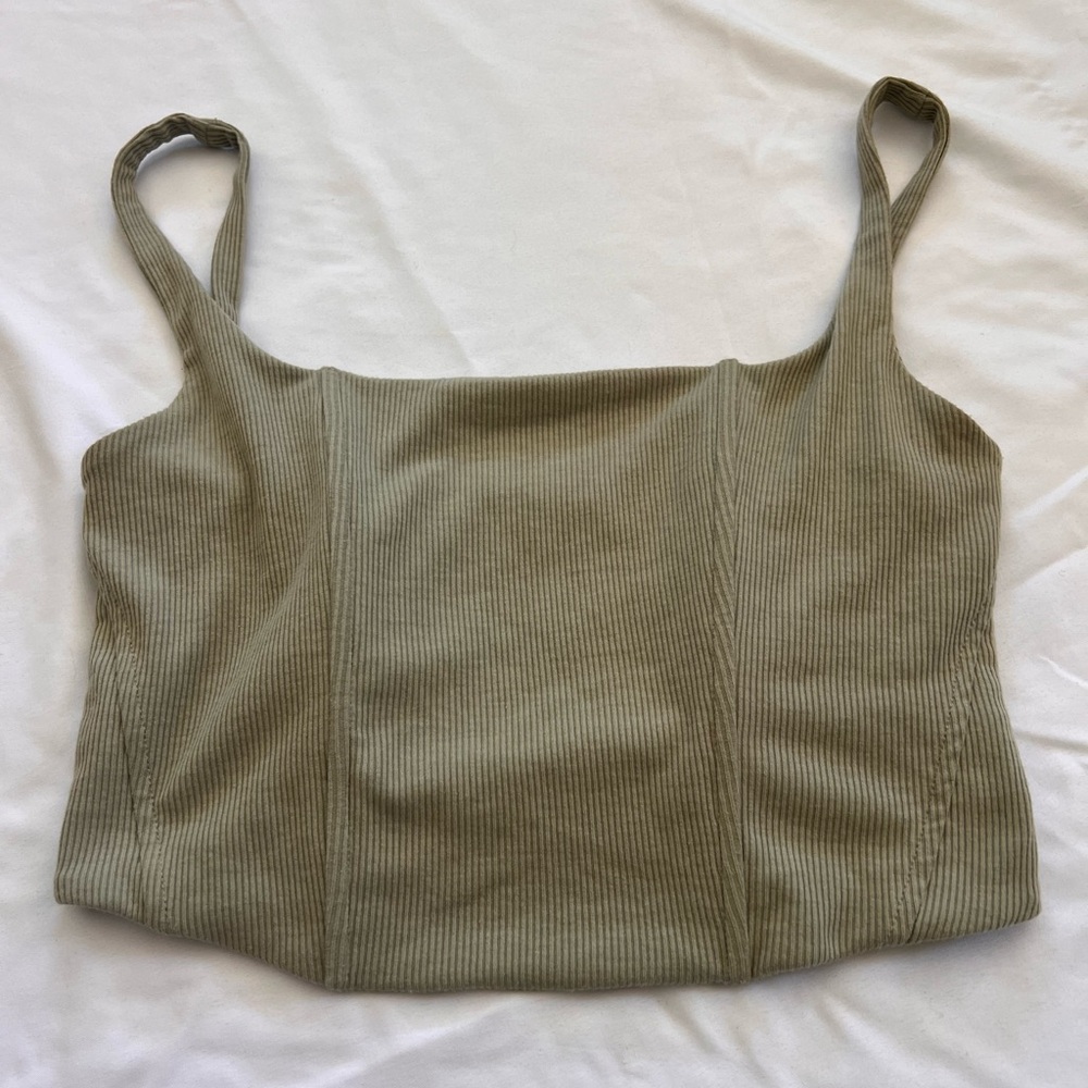 Love Tree Ribbed green Top